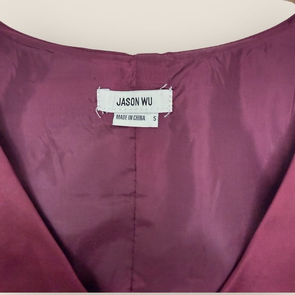 Jason Wu | Burgundy Satin Vest Top | Size S - Picture 7 of 12
